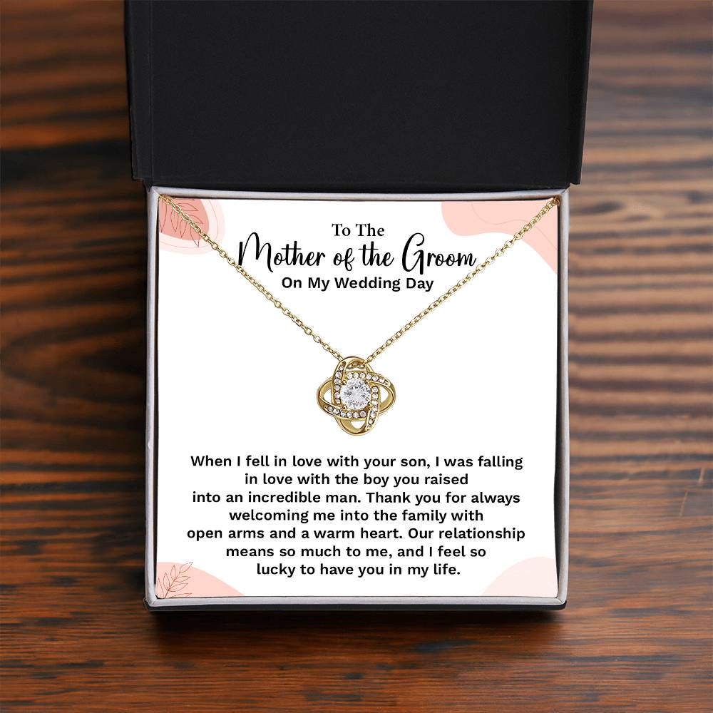 To the Groom's Mother on My Wedding Day Groom’s mother wedding gift Wedding necklace for mother-in-law Heartfelt message for groom’s mom Special gift for groom’s mom Necklace gift for groom’s mother on wedding day Meaningful gift for groom’s mother