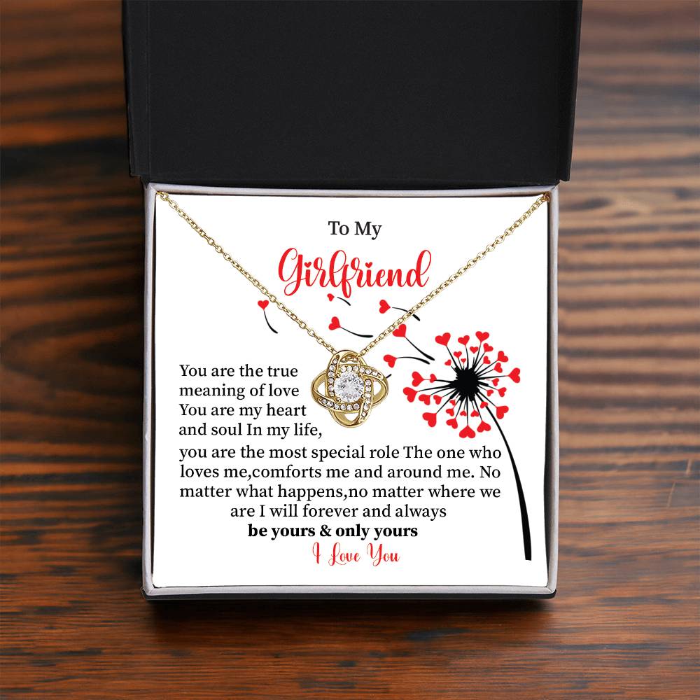 Girlfriend Love Necklace Gift with Message Card Box