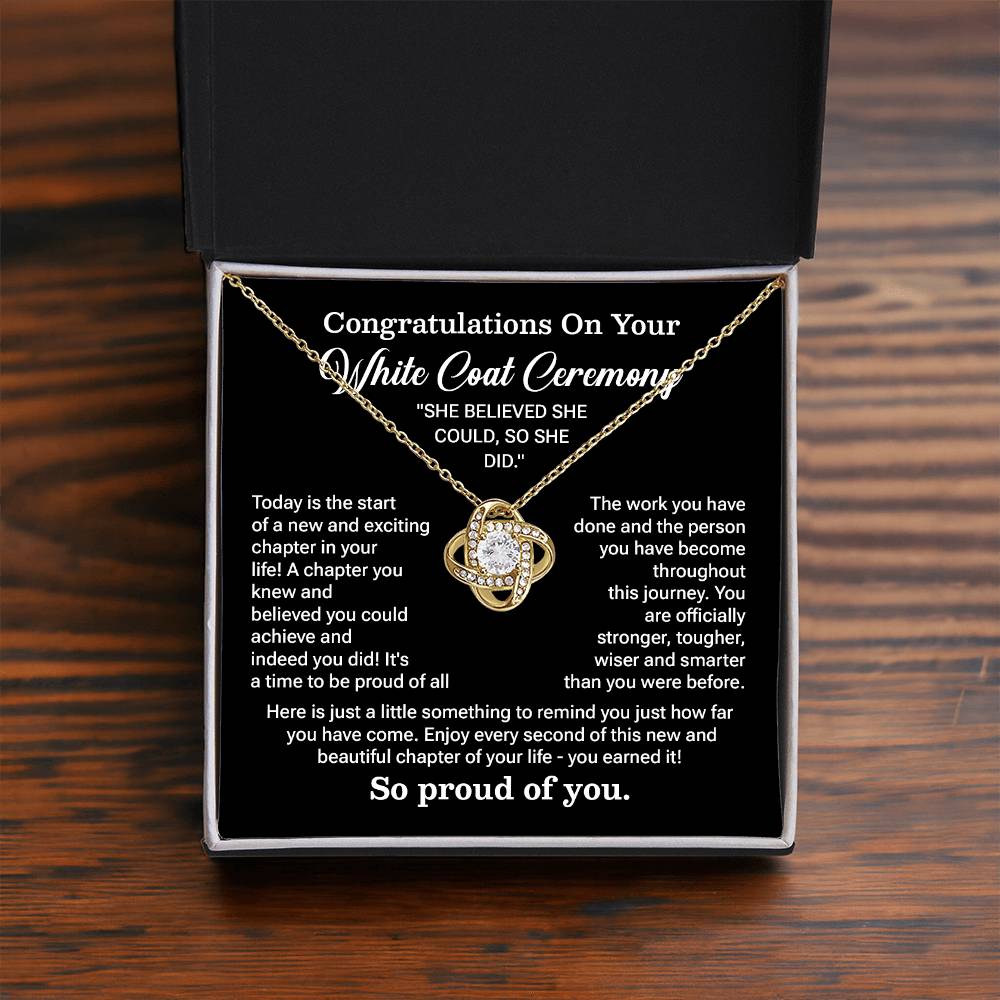 Congratulations On Your New White Coat Ceremony Congratulations Necklace White Coat Ceremony Inspirational Jewelry Gift New Chapter Necklace Meaningful Gift For Graduates Emotional Connection Necklace Motivational Jewelry