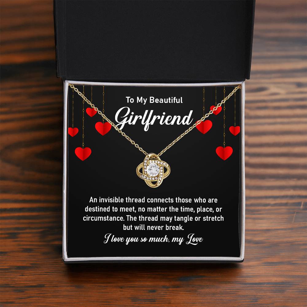 To My Beautiful Girlfriend – Necklace with Message Card