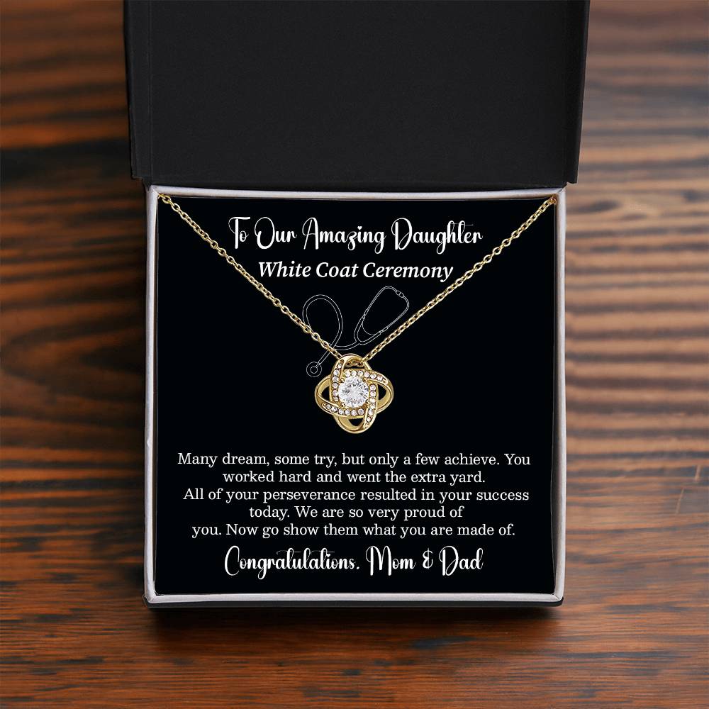 To Our Amazing Daughter On Your White Coat Ceremony Best Wishes Necklace You Are Amazing Necklace Personal Growth Jewelry Motivational Jewelry For New Beginnings Emotional Connection Necklace Meaningful Gift From Parents Congratulations Necklace