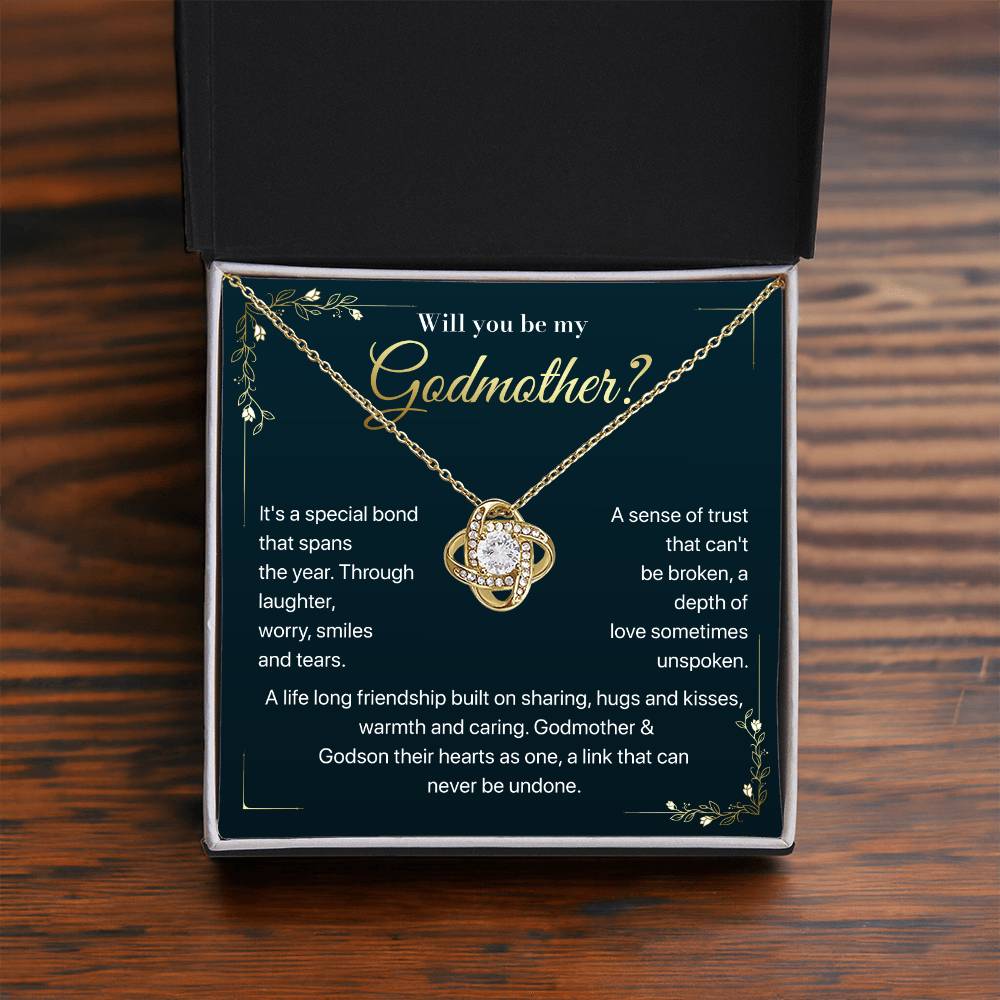 Will you be my Godmother Endless Support Necklace Bright Future Necklace Faithful Godmother Jewelry Strength In Unity Necklace Empowering Presence Jewelry Enduring Bond Necklace Emotional Support Pendant Inspirational Connection Jewelry