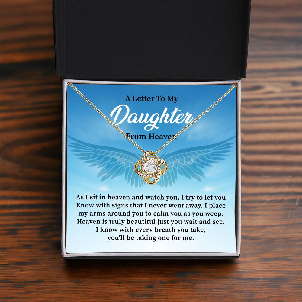 A little To My Daughter From Heaven I Know With Every Breath You Take You'll Be Taking One For Me