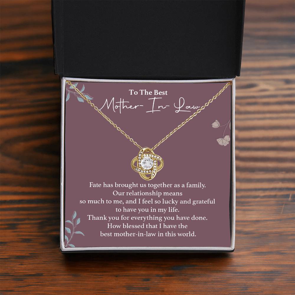 To The Best Mother-in-law Necklace Necklace For Thanking Mother-in-law Necklace For Mother-in-law On Wedding Day Necklace For Groom’s Mother Special Bond With Mother-in-law Necklace Sentimental Keepsake For Mother-in-law Best Mother-in-law Necklace Gift