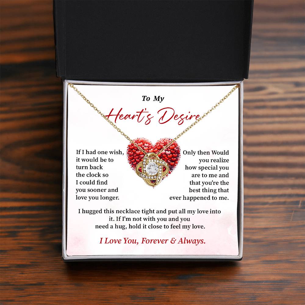 To My Heart's Desire Necklace Gift From Husband Gift with Card Box