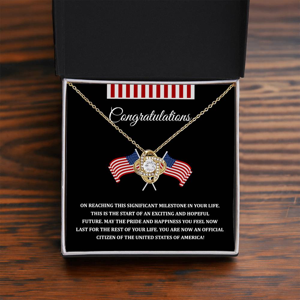 Congratulations Necklace For New U.s. Citizen Necklace For New U.s. Citizen Gift For New U.s. Citizen Journey Necklace For Proud New Citizen Jewelry For U.s. Citizenship Celebration Gift For Citizenship Milestone Jewelry For New U.s. Citizen Necklace