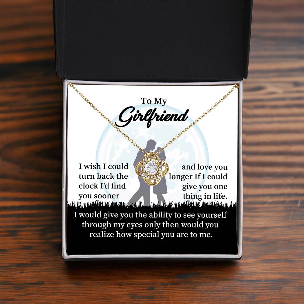 Girlfriend Necklace Gift with Message Card and Gift Box