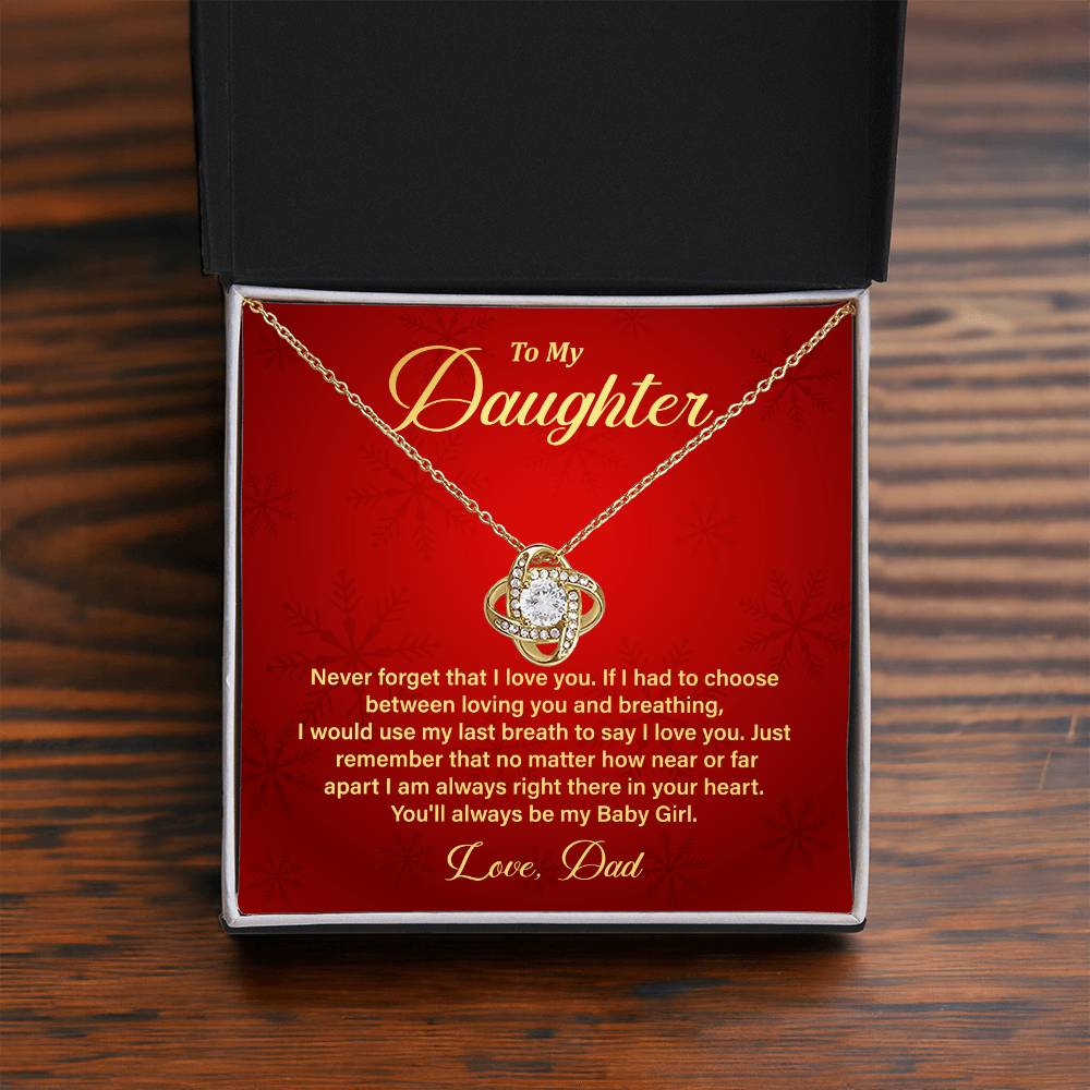 Daughter Necklace Gift from Dad – Message Card Box