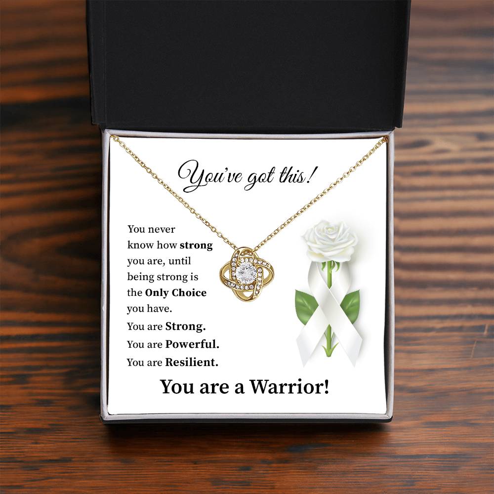 You Are a Warrior Necklace Gift – Inspirational Strength Jewelry