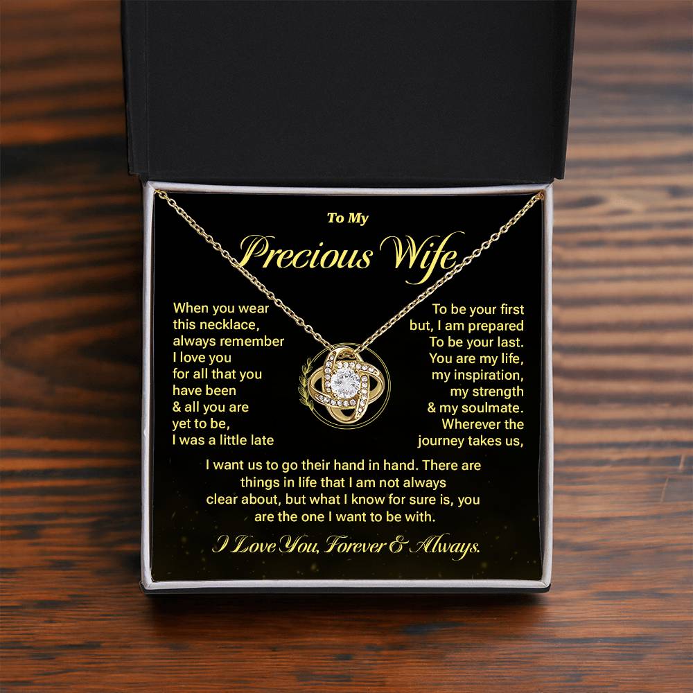 Precious Wife Necklace Gift with Message Card