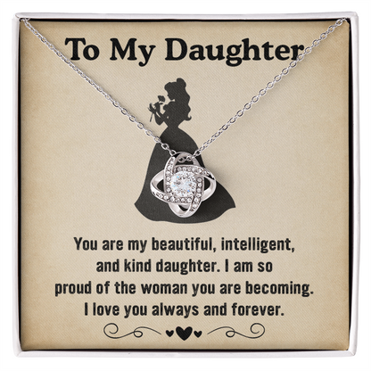 To My Daughter Necklace Proud of the Woman You Are