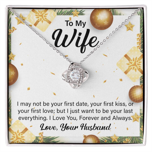 To My Beloved Wife: Love Knot Necklace - A Gift of Eternal Love and Connection