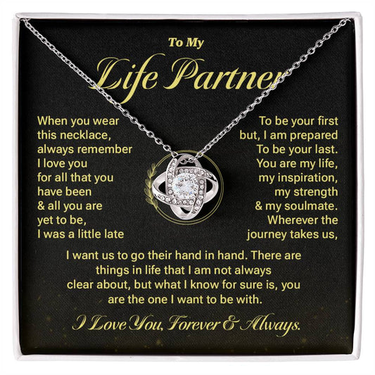 Life Partner Necklace Gift with Message Card