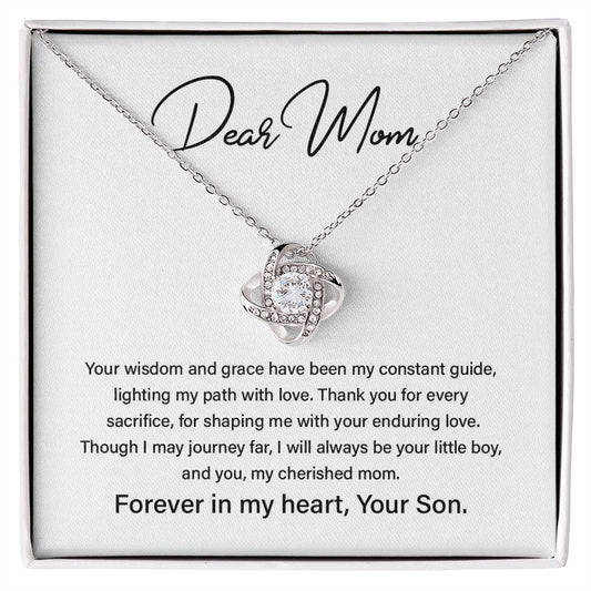 Dear Mom Mother’s Day Necklace For Cherished Mom Best Birthday Gift Thoughtful Anniversary Jewelry Unique Christmas Necklace Thoughtful Necklace With Message Card Just Because Necklace