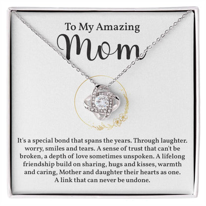 Mother Daughter Necklace Gift Special Bond Card