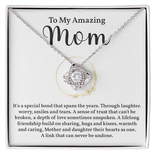 Mother Daughter Necklace Gift Special Bond Card