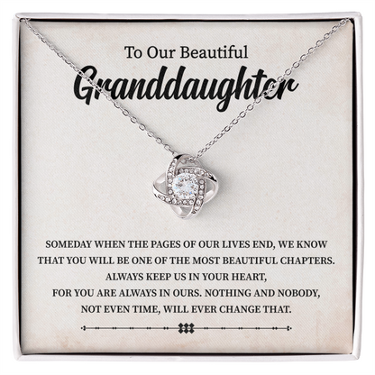 To Our Beautiful Granddaughter necklace