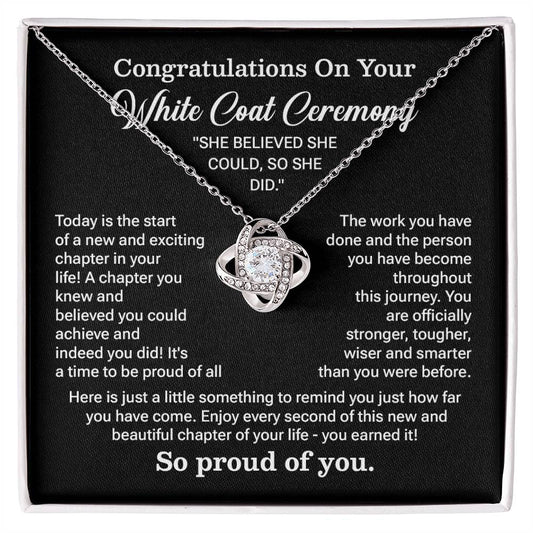 Congratulations On Your New White Coat Ceremony Congratulations Necklace White Coat Ceremony Inspirational Jewelry Gift New Chapter Necklace Meaningful Gift For Graduates Emotional Connection Necklace Motivational Jewelry