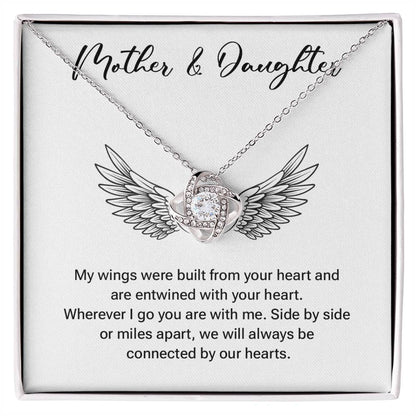 Mother & Daughter Necklace Gift – Wings of Love Keepsake Card