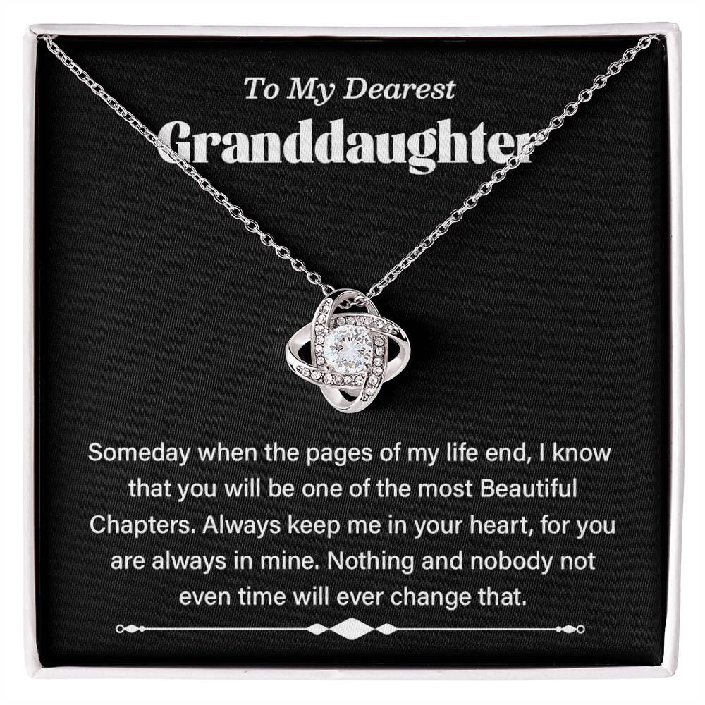 To My Dearest Granddaughter Necklace Gift – Forever in My Heart