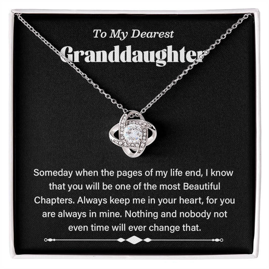 To My Dearest Granddaughter Necklace Gift – Forever in My Heart
