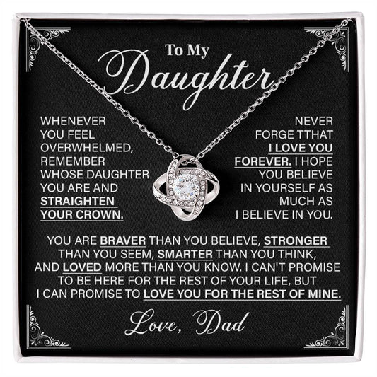 To My Daughter from Dad – Heartfelt Necklace with Message Card