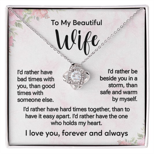 Necklace Gift for Wife with Romantic Card Insert