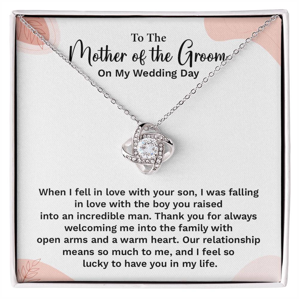 To the Groom's Mother on My Wedding Day Groom’s mother wedding gift Wedding necklace for mother-in-law Heartfelt message for groom’s mom Special gift for groom’s mom Necklace gift for groom’s mother on wedding day Meaningful gift for groom’s mother