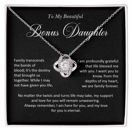 Bonus Daughter Necklace Gift with Eternal Love Message