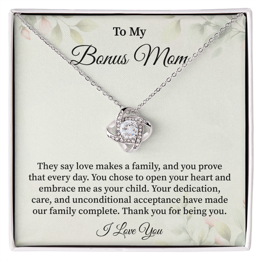 Bonus Mom Necklace Gift from Stepchild –  Birthday, Mother’s Day, Christmas Gift