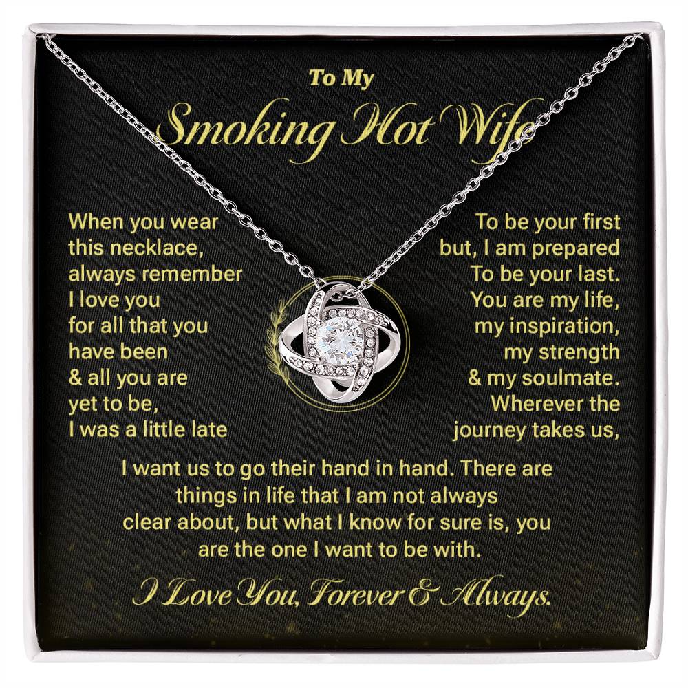 Smoking Hot Wife Necklace Gift with Message Card