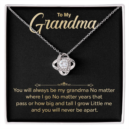 Grandma Necklace Gift with Gold Message Card