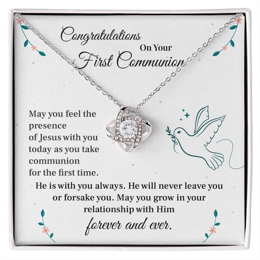 Congratulations On Your First Communion Necklace For Women And Religious Gifts For Teen Girls.