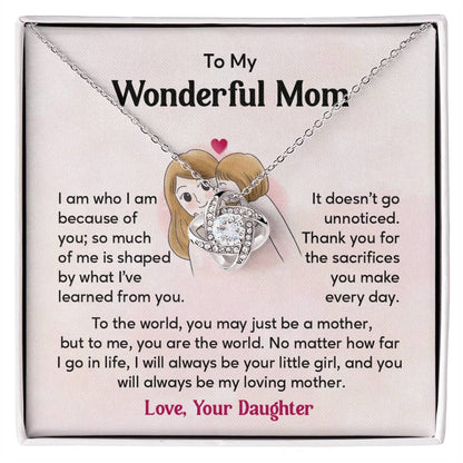 Mother Necklace Gift from Daughter with Gift Box