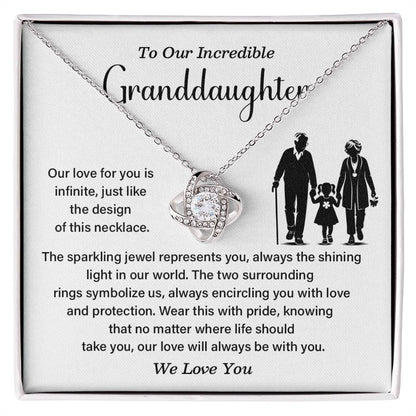 Granddaughter Necklace Gift from Grandparents – Infinite Love Message