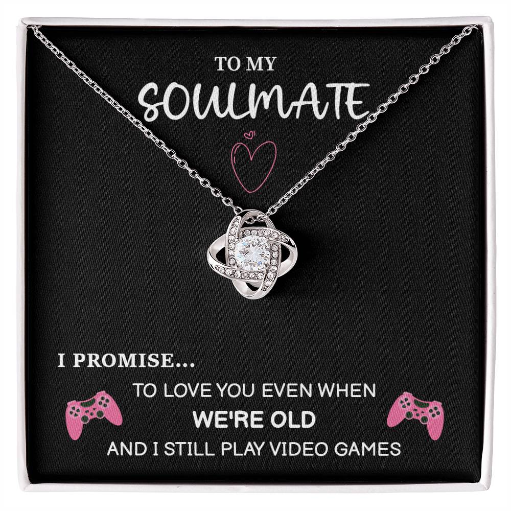 Gamer Necklace Gift for Soulmate – Funny Promise Card