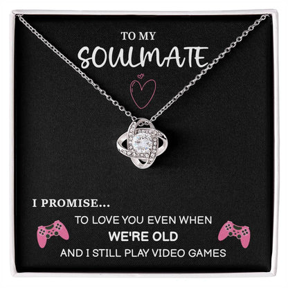 Gamer Necklace Gift for Soulmate – Funny Promise Card