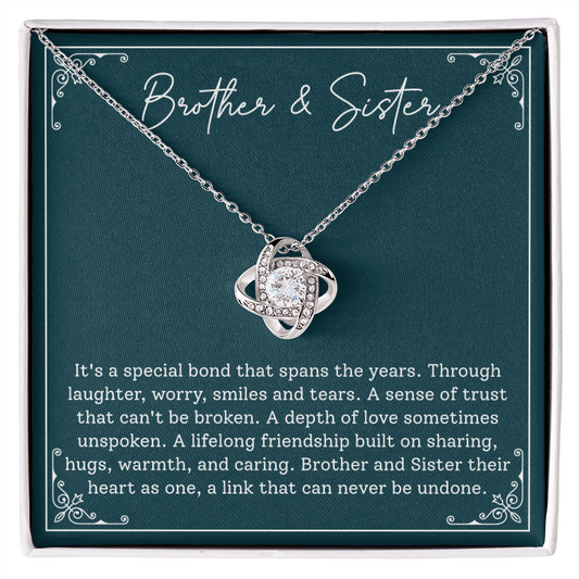 Brother & Sister - Heartfelt Gift, Emotional Keepsake Celebrating Lifelong Bond, Unbreakable Love And Friendship Token