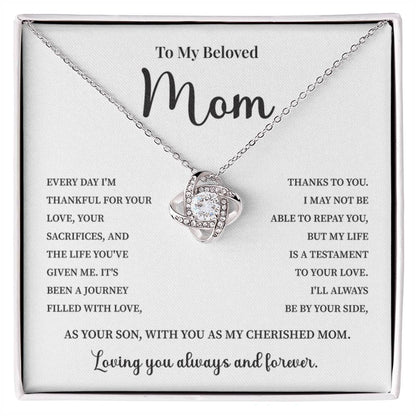 To my beloved mom every day.