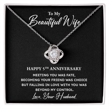 5th Anniversary Gift for Wife – Fate & Love Necklace