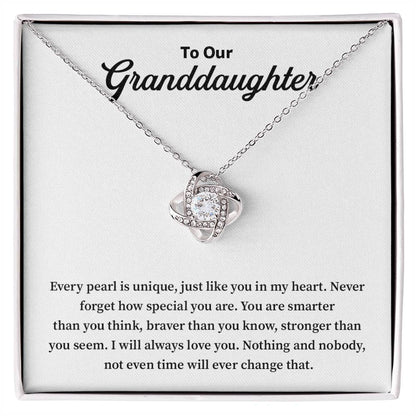 Granddaughter Necklace Gift – Unique & Loved Message from Family