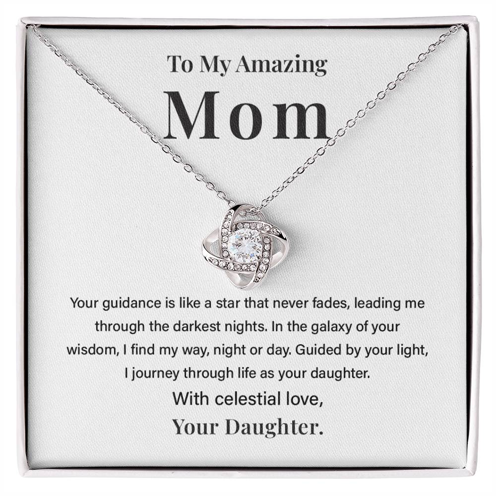 Amazing Mom Necklace from Daughter – Gift with Celestial Message Card