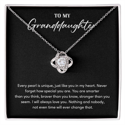 Granddaughter Gift Necklace – Forever Love Pendant with Card
