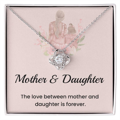 Mother & Daughter Necklace Gift – Forever Bond Floral Message