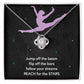 Gymnastics Necklace Gift for Girls – Reach the Stars