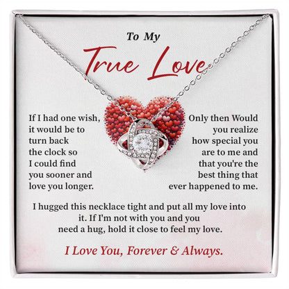 To My True Love Necklace Gift From Your Husband Sentimental Jewelry For Wife