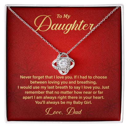 Daughter Necklace Gift from Dad – Message Card Box