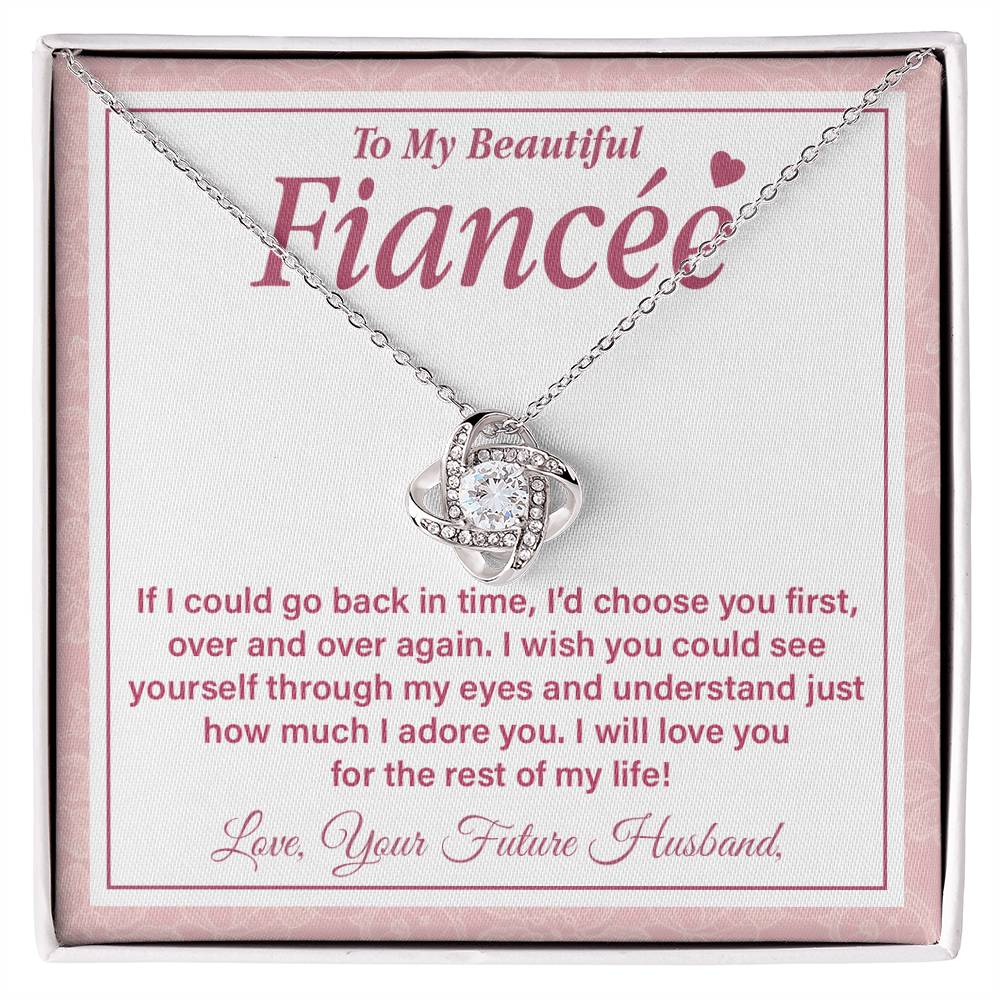 To My Beautiful Fiancée Necklace  Custom Jewelry Gift For Future Wife