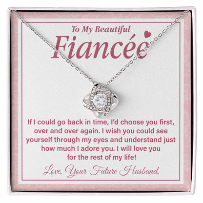 To My Beautiful Fiancée Necklace  Custom Jewelry Gift For Future Wife