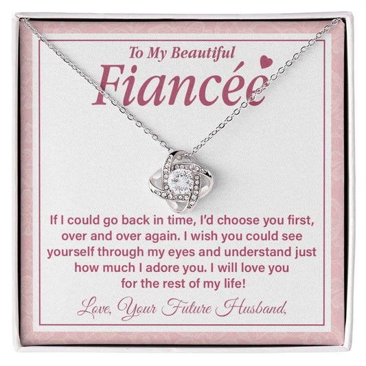 To My Beautiful Fiancée Necklace  Custom Jewelry Gift For Future Wife